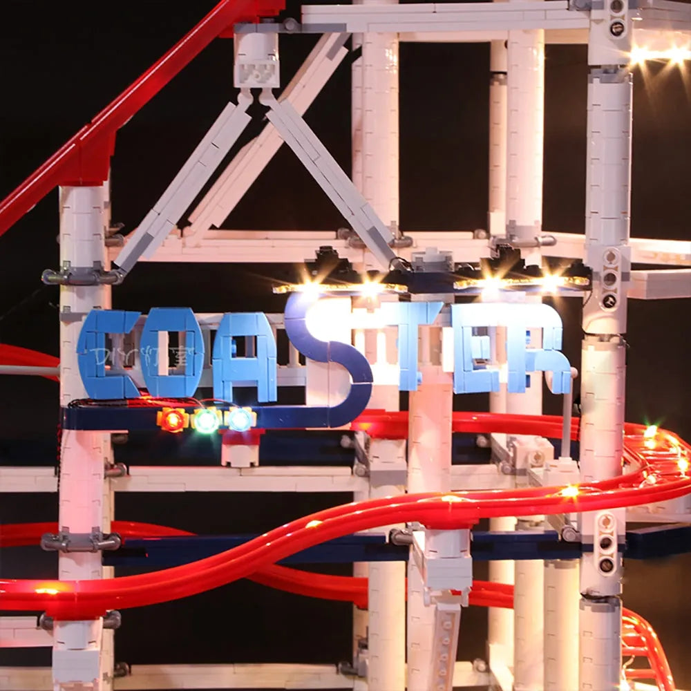 Led Loop Rollercpaster LED Light Kit for Building Blocks Roller Coaster Model