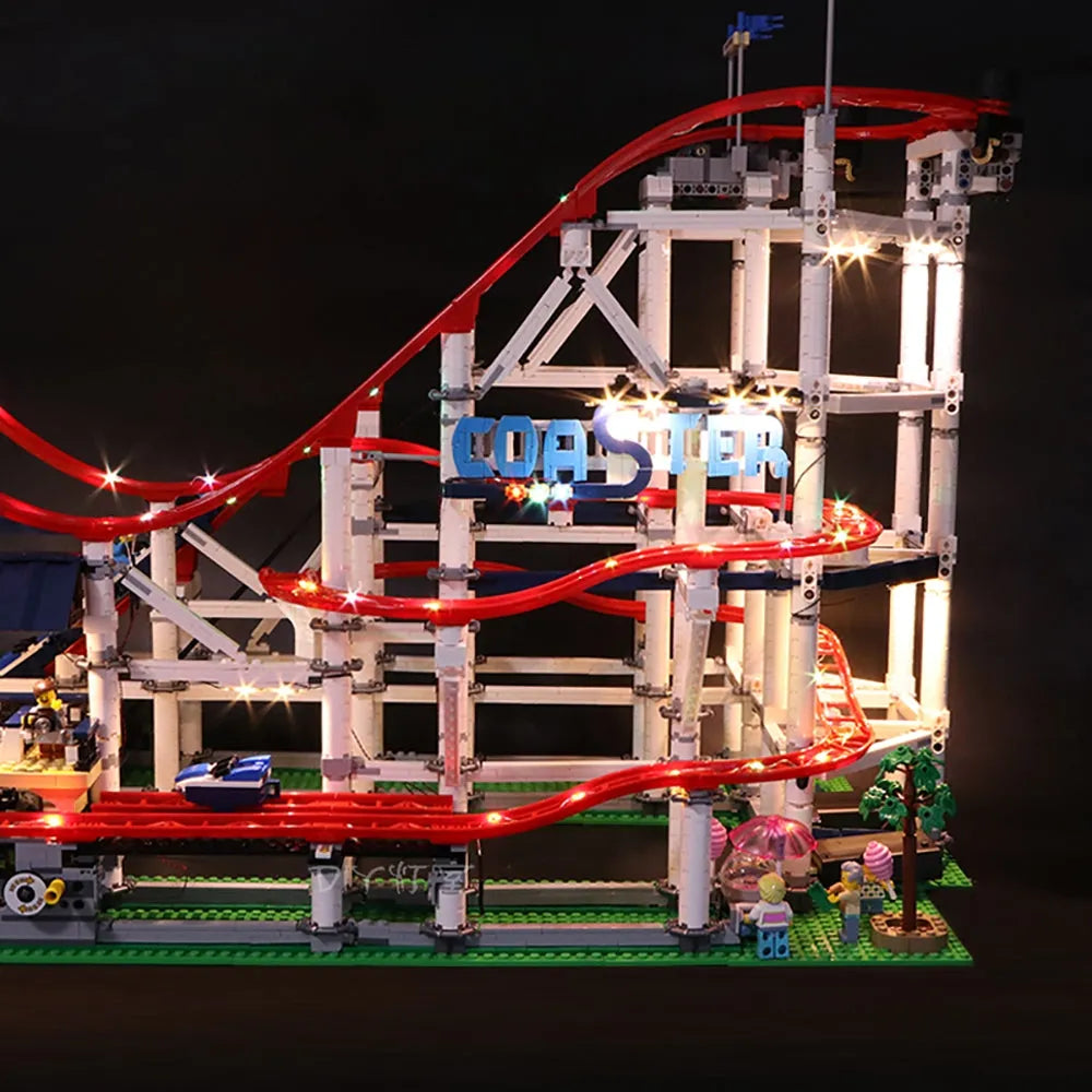 Led Loop Rollercpaster LED Light Kit for Building Blocks Roller Coaster Model