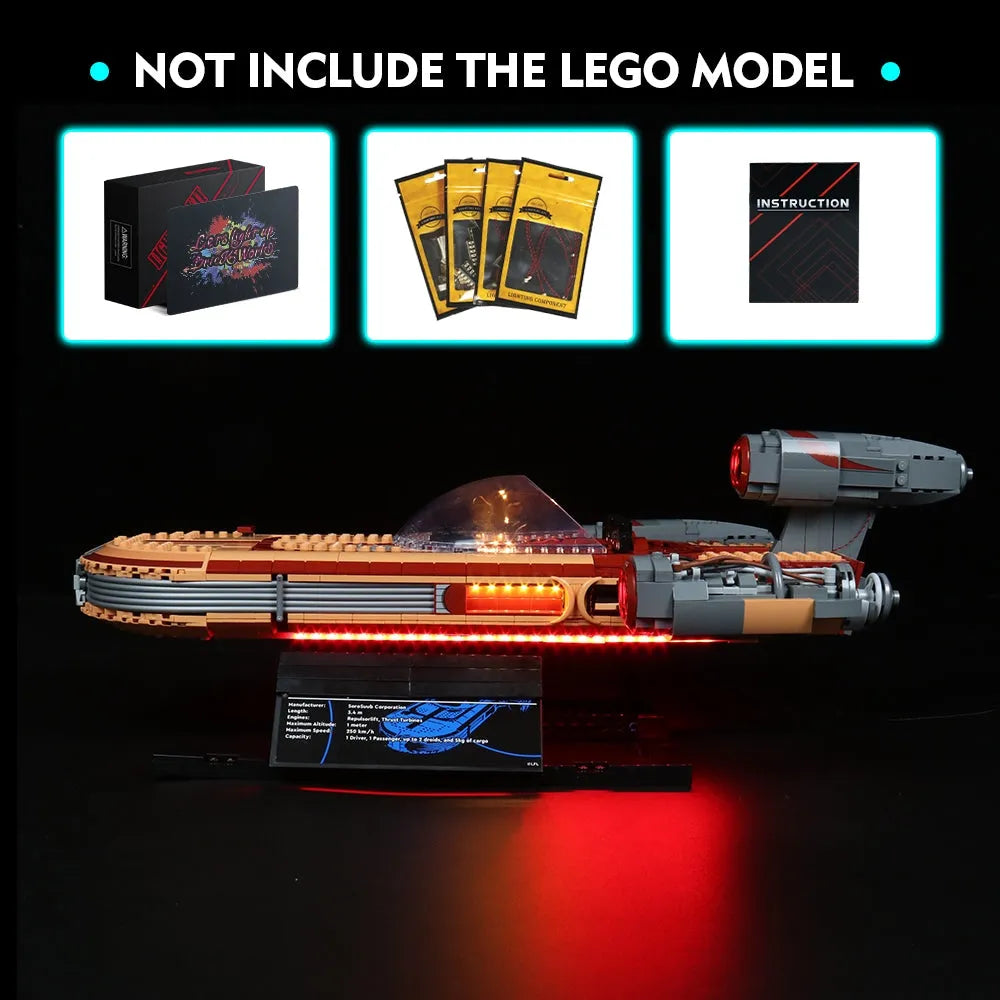 Lights Set LED Light Kit For Star Wars 75341 Landspeeder Construction Set Toys - 6