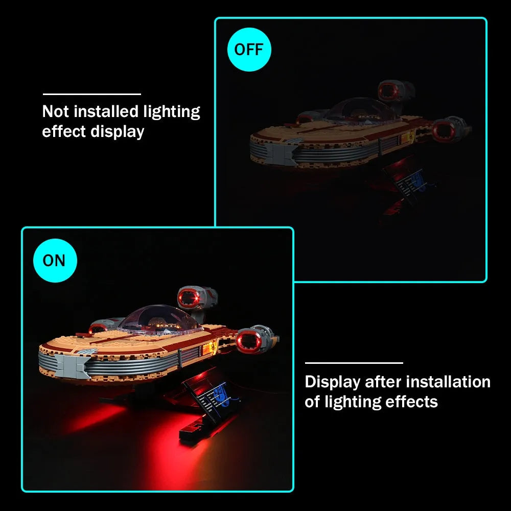 Lights Set LED Light Kit For Star Wars 75341 Landspeeder Construction Set Toys - 7