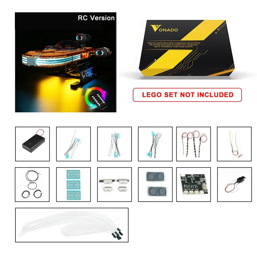 Lights Set LED Light Kit For Star Wars 75341 Landspeeder Construction Set Toys - 9
