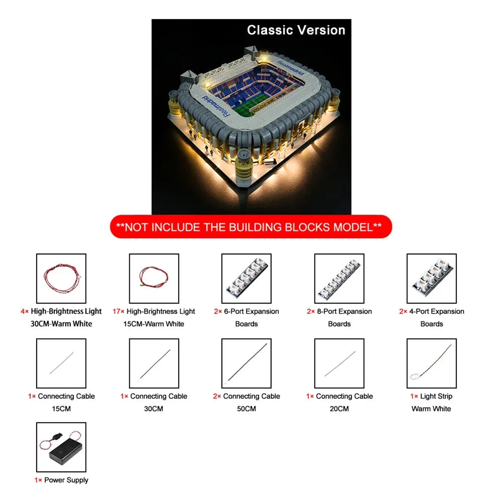 Lights Set LED Light Set For 10299 Real Madrid Santiago Bernabeu Construction Set Toys - 8