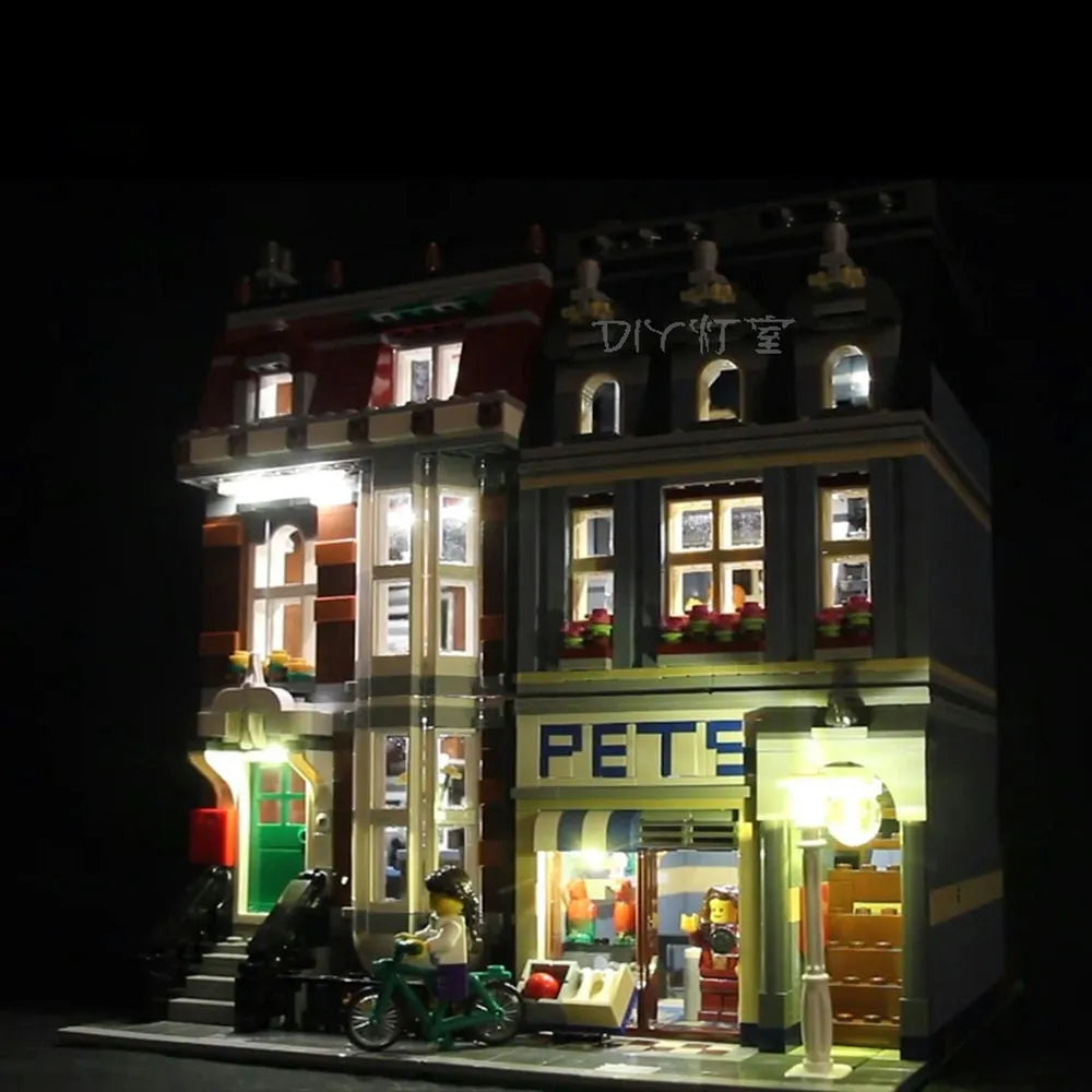 Lights Set LED Light Set For Creator 10218 Pet Shop Construction Set Toys - 2