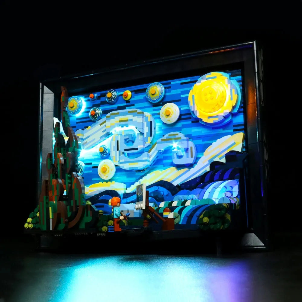 Lights Set LED Light Set For Ideas 21333 The Starry Night Vincent Van Gogh Construction Set Toys - 6