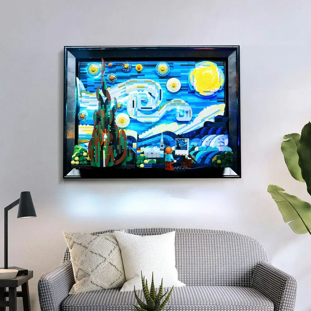 Lights Set LED Light Set For Ideas 21333 The Starry Night Vincent Van Gogh Construction Set Toys - 11