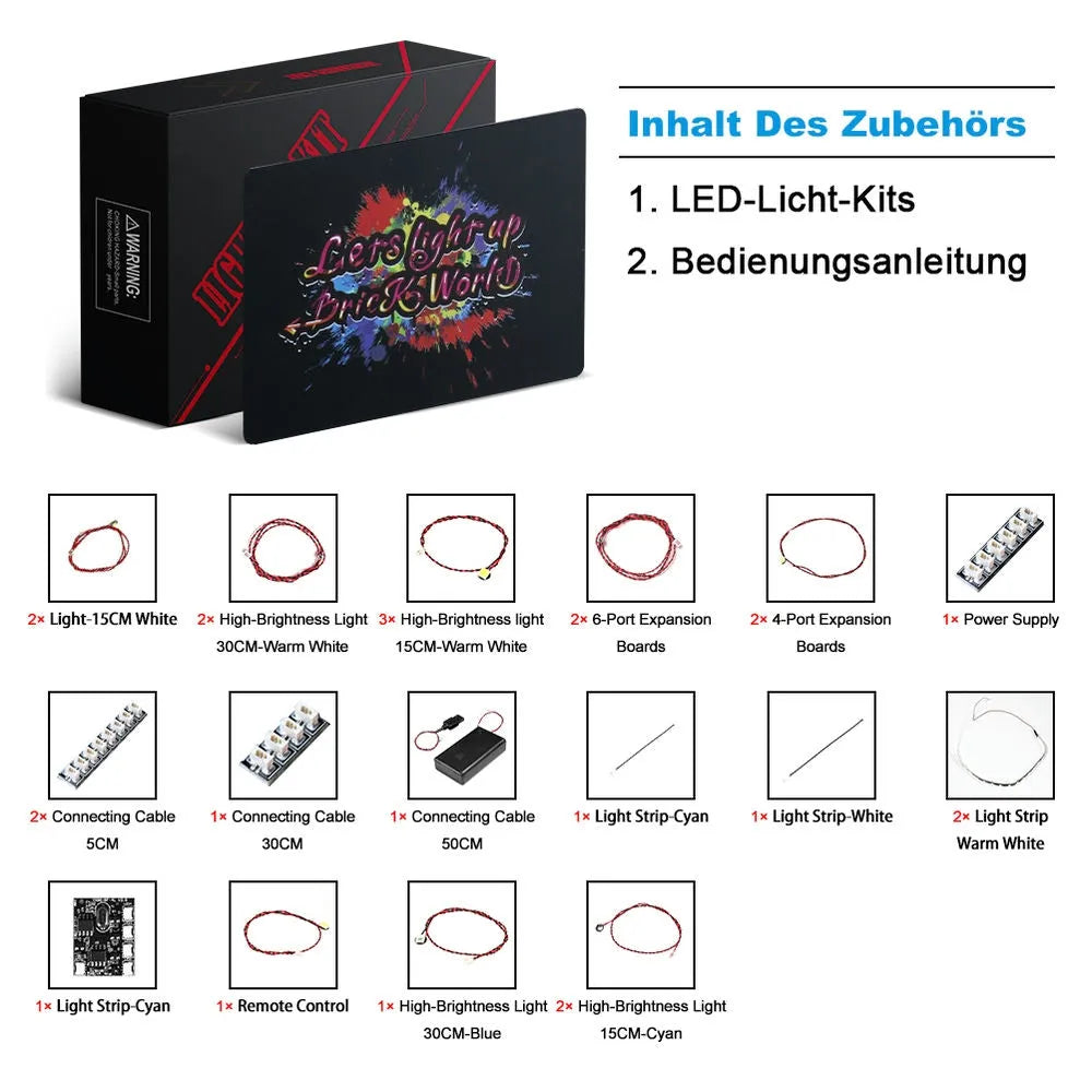 Lights Set LED Light Set For Ideas 21333 The Starry Night Vincent Van Gogh Construction Set Toys - 10