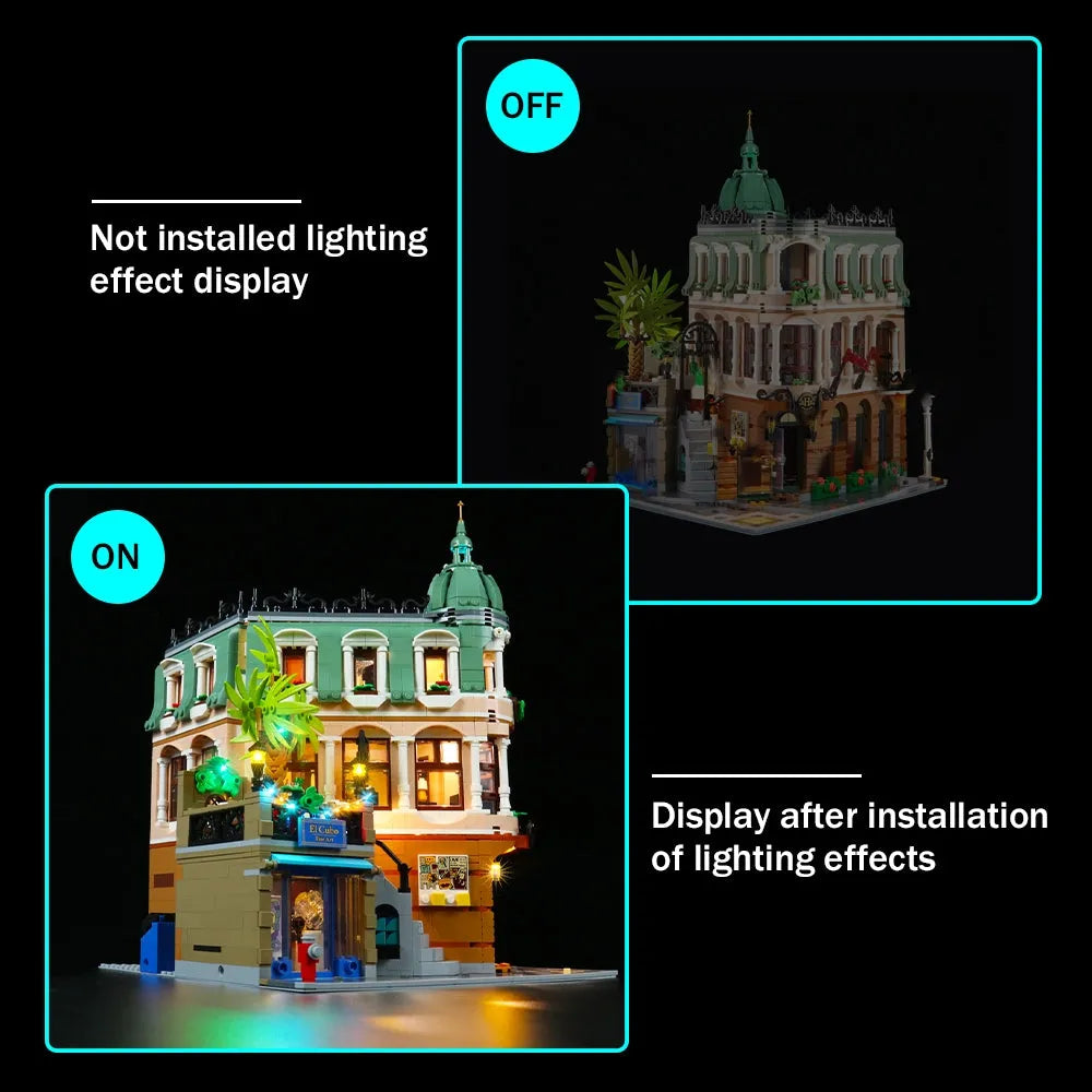 Lights Set LED Lighting Set For Creator 10297 Boutique Hotel Construction Set Toys - 4