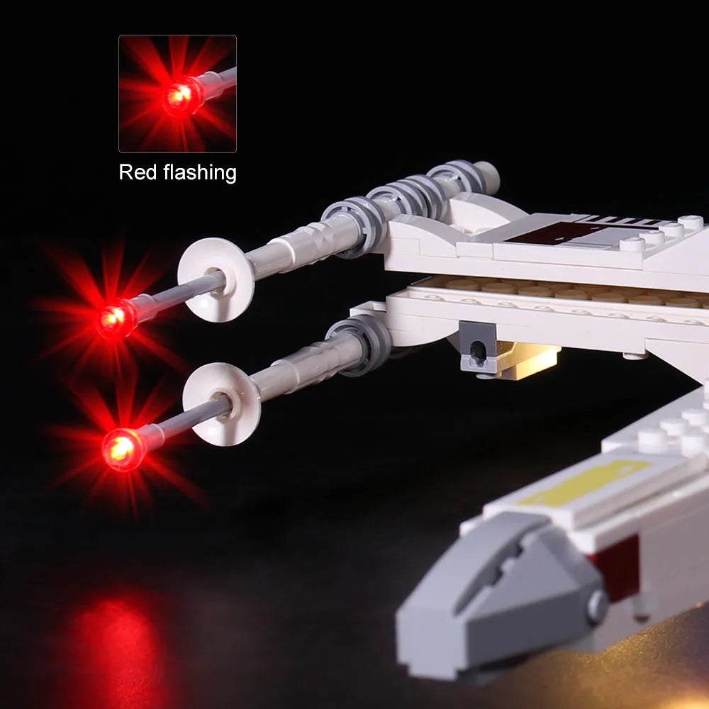 Lights Set LED Lights For Star Wars 75301 Luke Skywalker X-Wing Fighter Construction Set Toys - 7