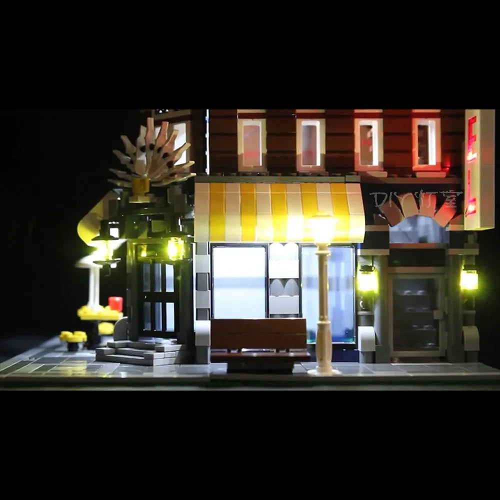 Lights Set LED Lights Set For 10182 Creator Cafe Corner Construction Set Toys - 7
