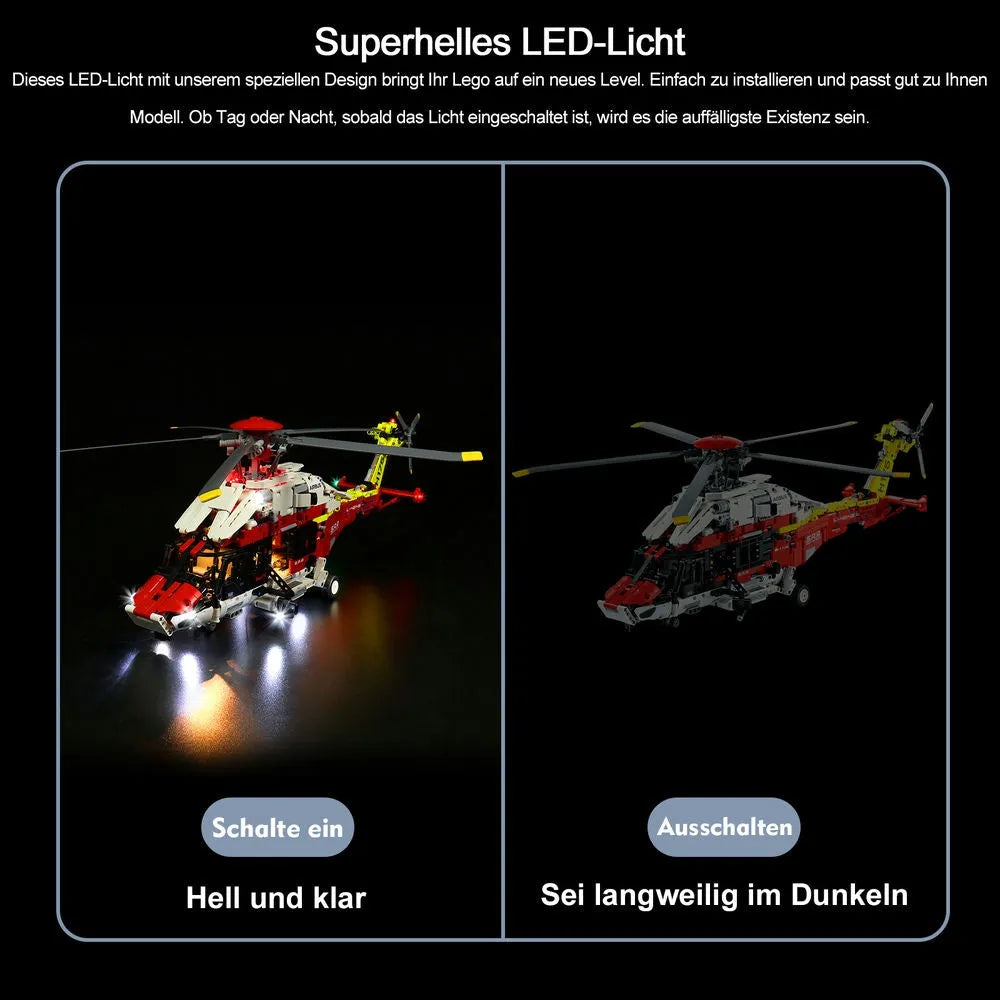 Lights Set LED Lights Set For 42145 The Rescue Helicopter Construction Set Toys - 7