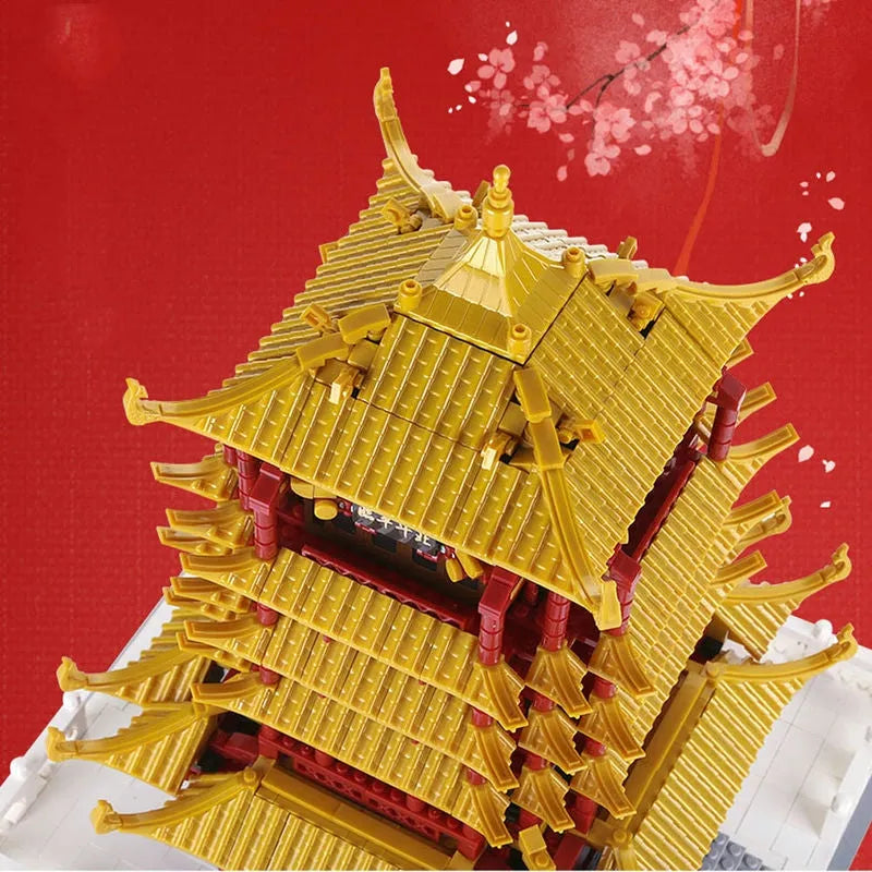 Building Blocks Architecture China Yellow Crane Tower Bricks Toys 6214 - 8