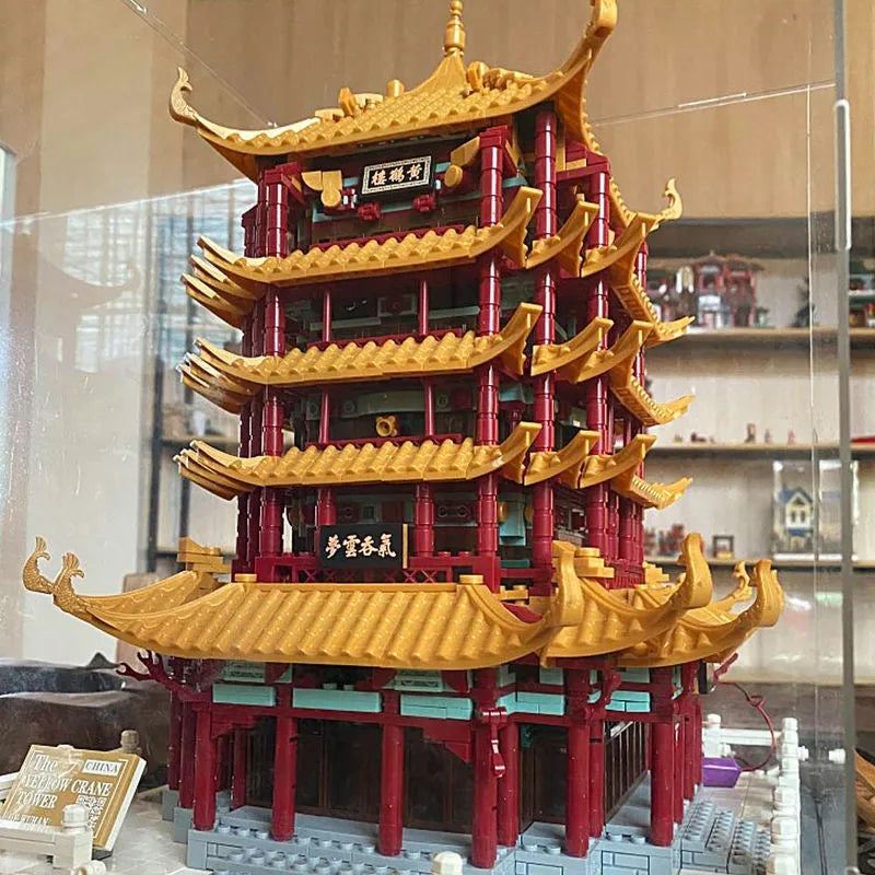 Building Blocks Architecture China Yellow Crane Tower Bricks Toys 6214 - 3