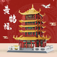 Thumbnail for Building Blocks Architecture China Yellow Crane Tower Bricks Toys 6214 - 7
