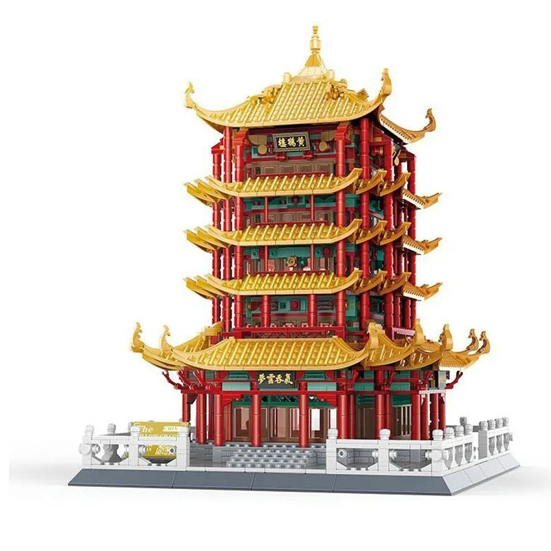Building Blocks Architecture China Yellow Crane Tower Bricks Toys 6214 - 1
