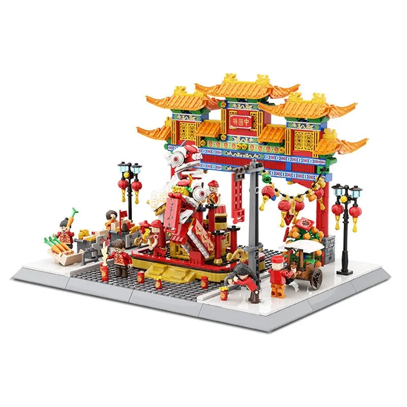 Building Blocks Architecture Expert Famous China Town Street View Bricks Toy - 4
