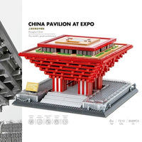 Thumbnail for Building Blocks Architecture Famous China Pavilion At Expo Bricks Toy 7210 Construction Set Toys - 5