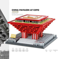 Thumbnail for Building Blocks Architecture Famous China Pavilion At Expo Bricks Toy 7210 - 3