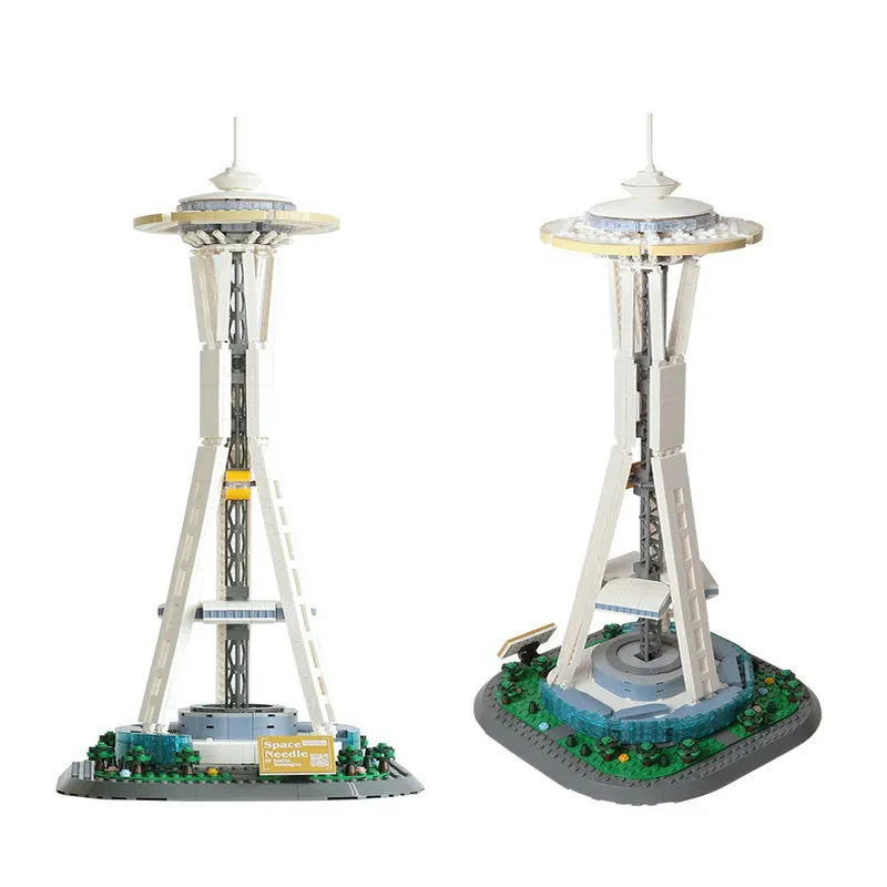 Building Blocks Architecture MOC 5238 Seattle Space Needle Bricks Toy - 1