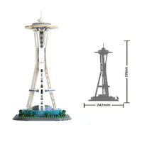 Thumbnail for Building Blocks Architecture MOC 5238 Seattle Space Needle Bricks Toy - 3