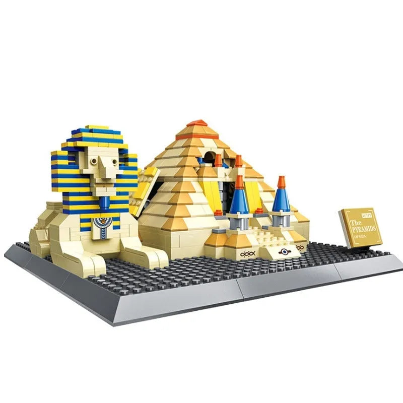 Building Blocks Architecture MOC Egypt Pyramid Sphinx Bricks Kids Toys - 1