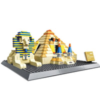 Thumbnail for Building Blocks Architecture MOC Egypt Pyramid Sphinx Bricks Kids Toys - 1