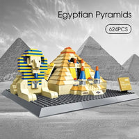 Thumbnail for Building Blocks Architecture MOC Egypt Pyramid Sphinx Bricks Kids Toys - 2
