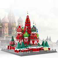 Thumbnail for Building Blocks Architecture MOC Famous Saint Basil’s Cathedral Bricks Toys - 2