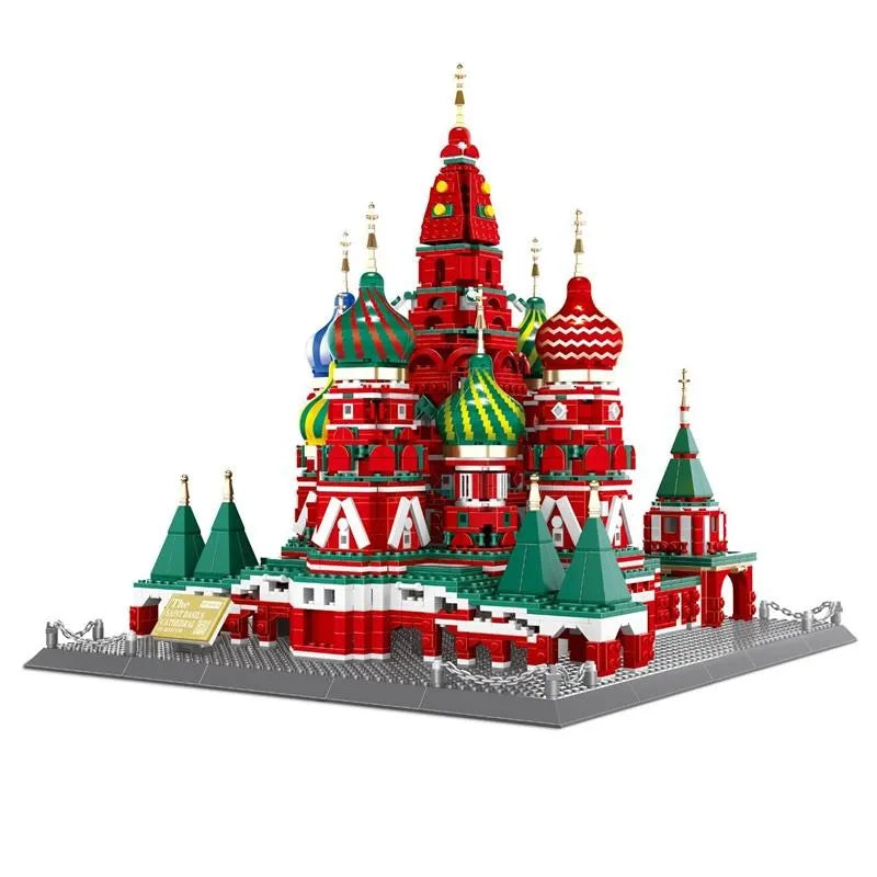 Building Blocks Architecture MOC Famous Saint Basil’s Cathedral Bricks Toys - 4