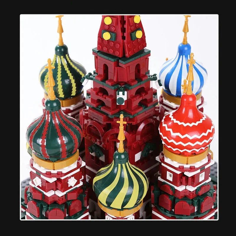 Building Blocks Architecture MOC Famous Saint Basil’s Cathedral Bricks Toys - 10