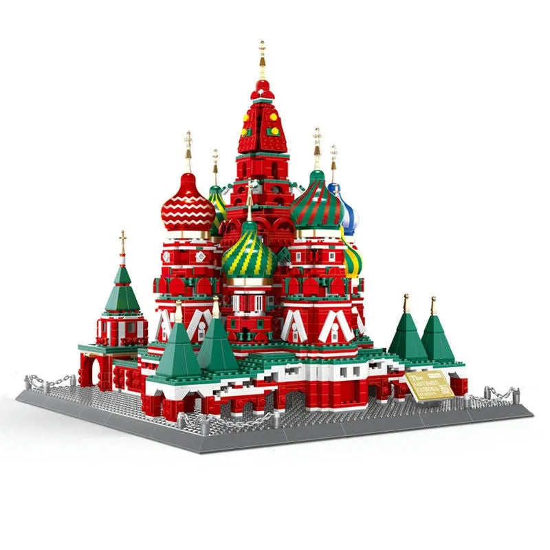 Building Blocks Architecture MOC Famous Saint Basil’s Cathedral Bricks Toys - 2