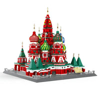 Thumbnail for Building Blocks Architecture MOC Famous Saint Basil’s Cathedral Bricks Toys - 1