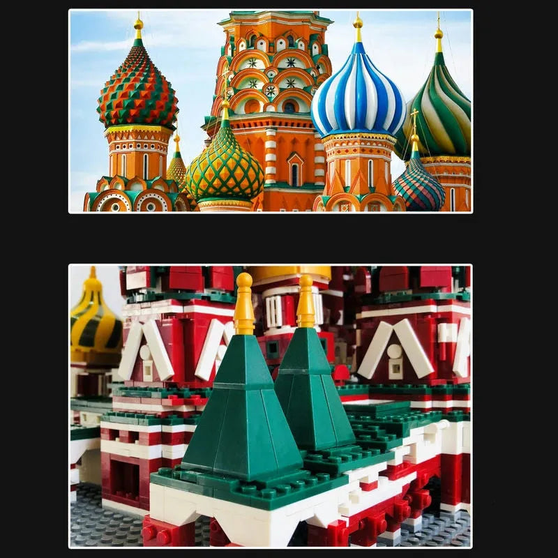 Building Blocks Architecture MOC Famous Saint Basil’s Cathedral Bricks Toys - 8