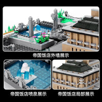Thumbnail for Building Blocks Architecture MOC Famous Tokyo Hotel Kids Bricks Toys 5226 - 3