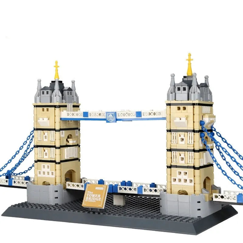 Building Blocks Architecture MOC London Tower Bridge Bricks Toy Construction Set Toys - 1