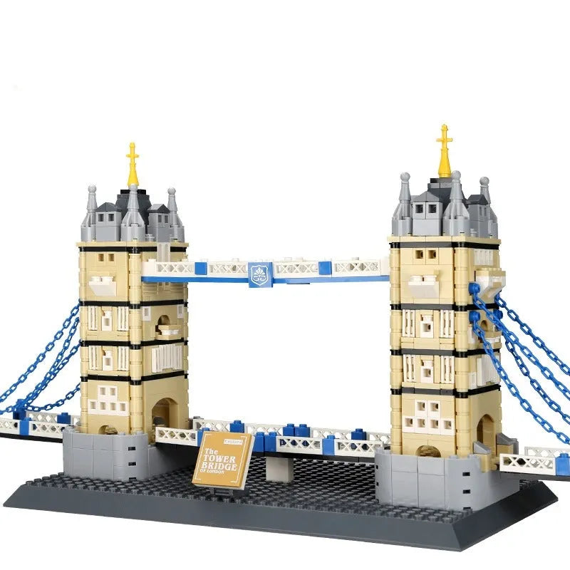 Building Blocks Architecture MOC London Tower Bridge Bricks Toy - 1