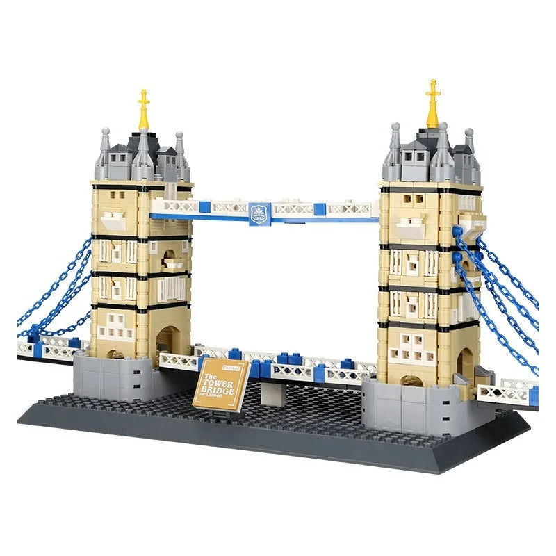 Building Blocks Architecture MOC London Tower Bridge Bricks Toy - 6