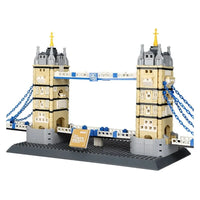 Thumbnail for Building Blocks Architecture MOC London Tower Bridge Bricks Toy Construction Set Toys - 6