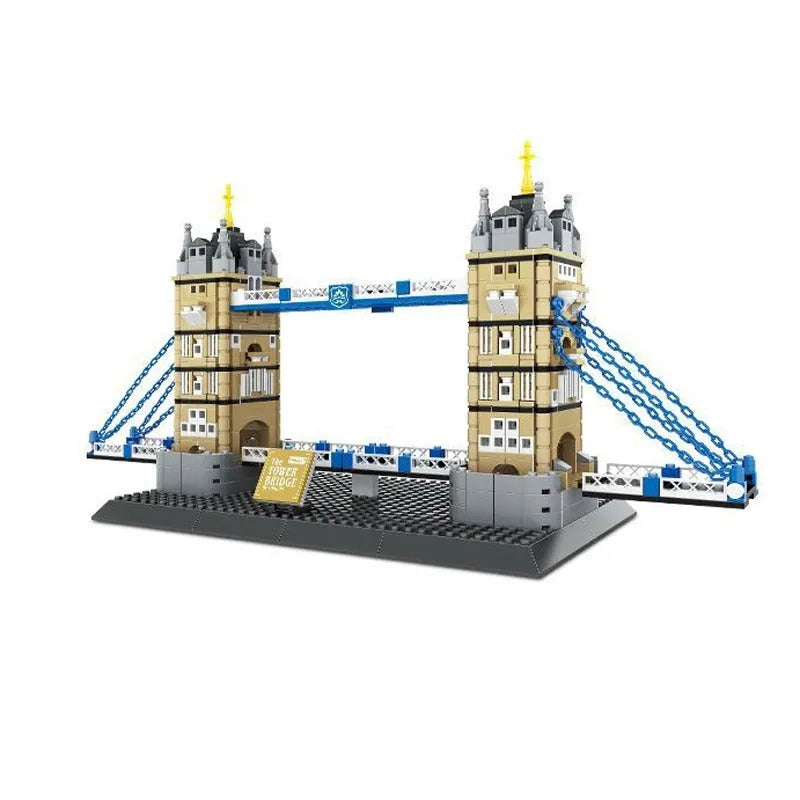 Building Blocks Architecture MOC London Tower Bridge Bricks Toy - 3