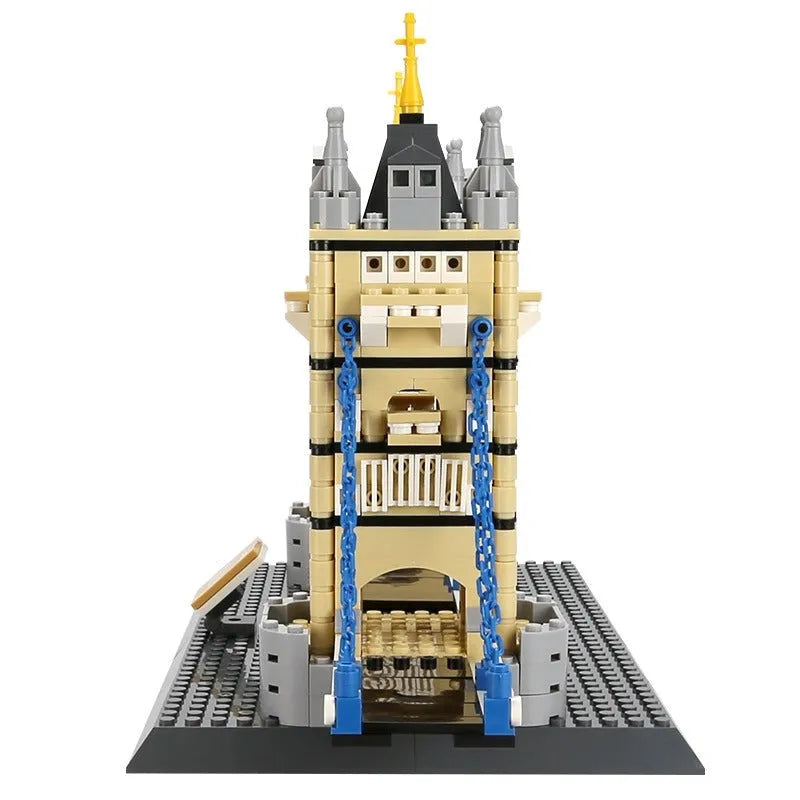 Building Blocks Architecture MOC London Tower Bridge Bricks Toy - 5