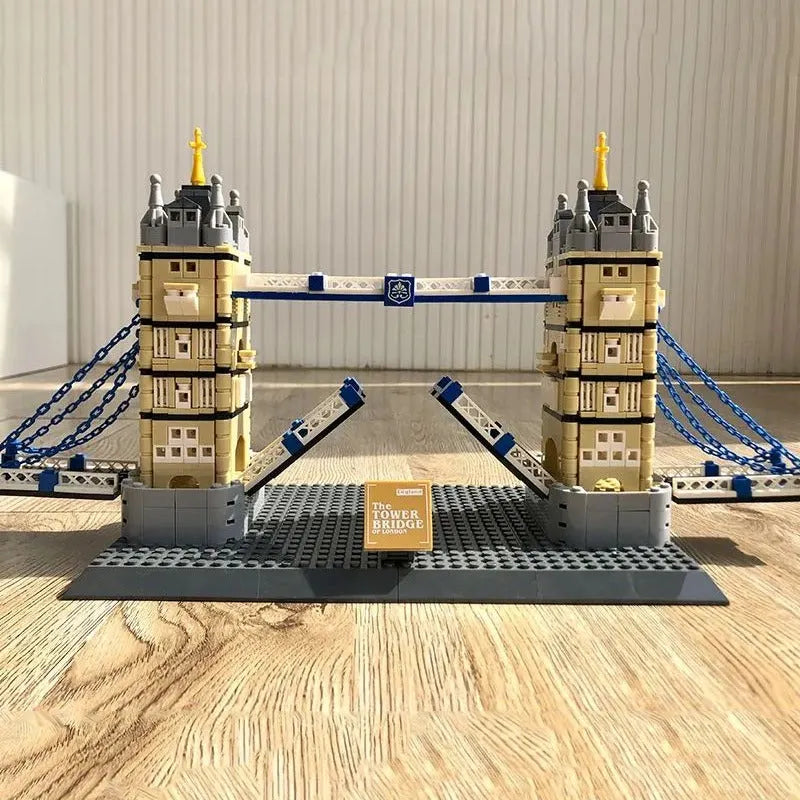 Building Blocks Architecture MOC London Tower Bridge Bricks Toy - 8