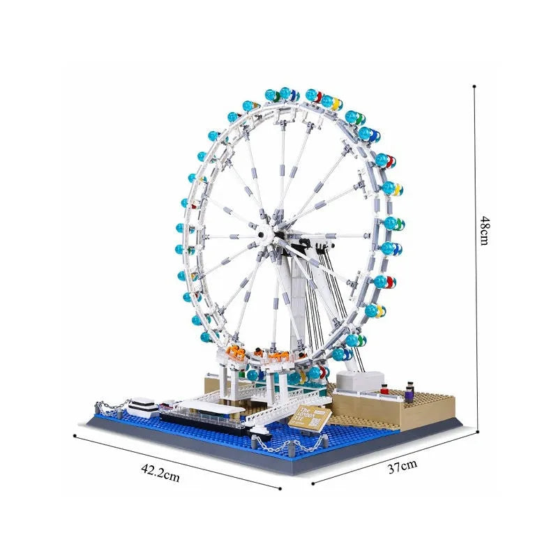 Building Blocks Architecture MOC The London Eye Wheel Bricks Toys - 6