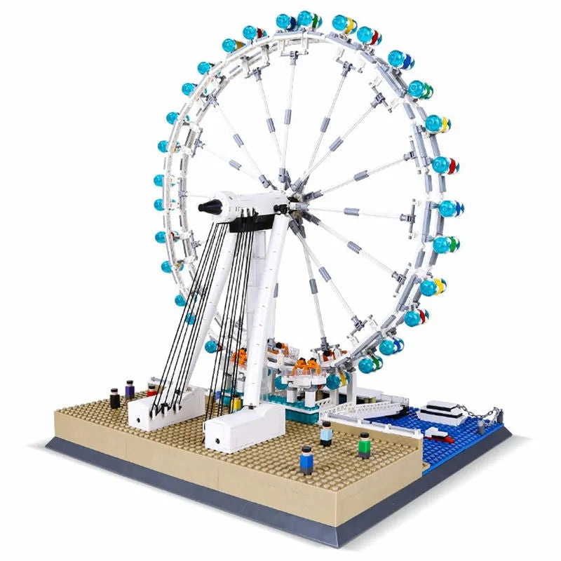 Building Blocks Architecture MOC The London Eye Wheel Bricks Toys - 3