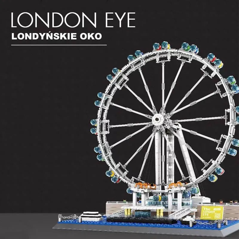 Building Blocks Architecture MOC The London Eye Wheel Bricks Toys - 2