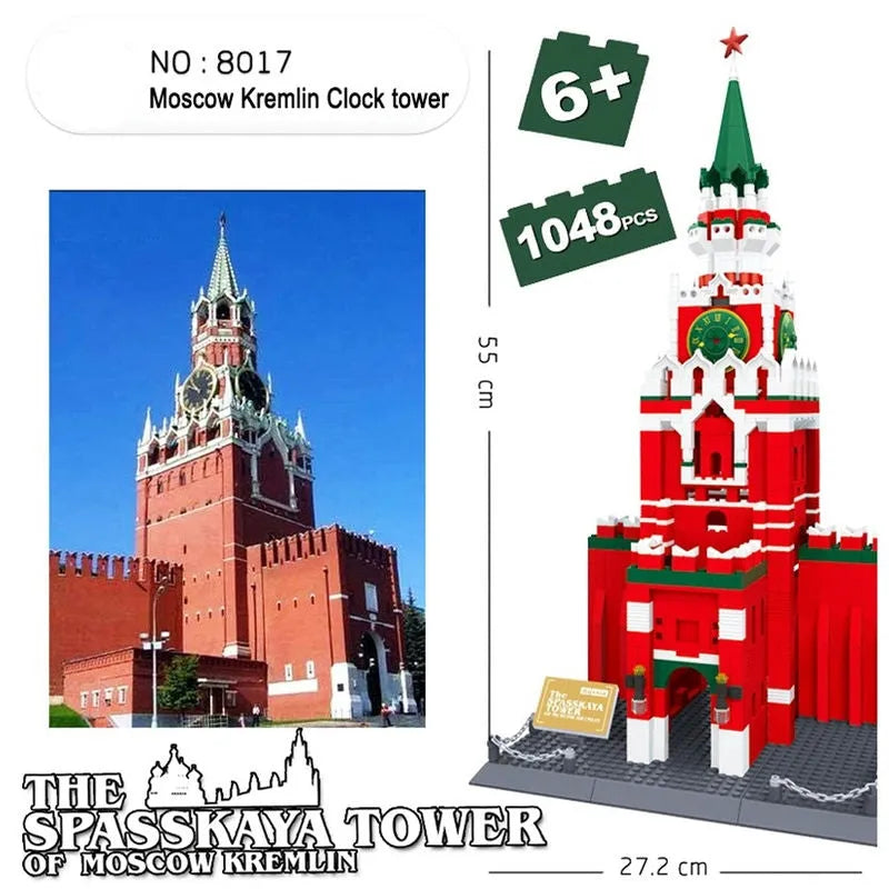 Building Blocks Architecture MOC The Russia Kremlin Palace Bricks Toys - 2