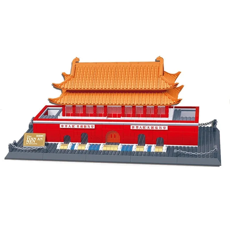Building Blocks Architecture MOC TIANANMEN Of Beijing Bricks Toy 8016 - 1