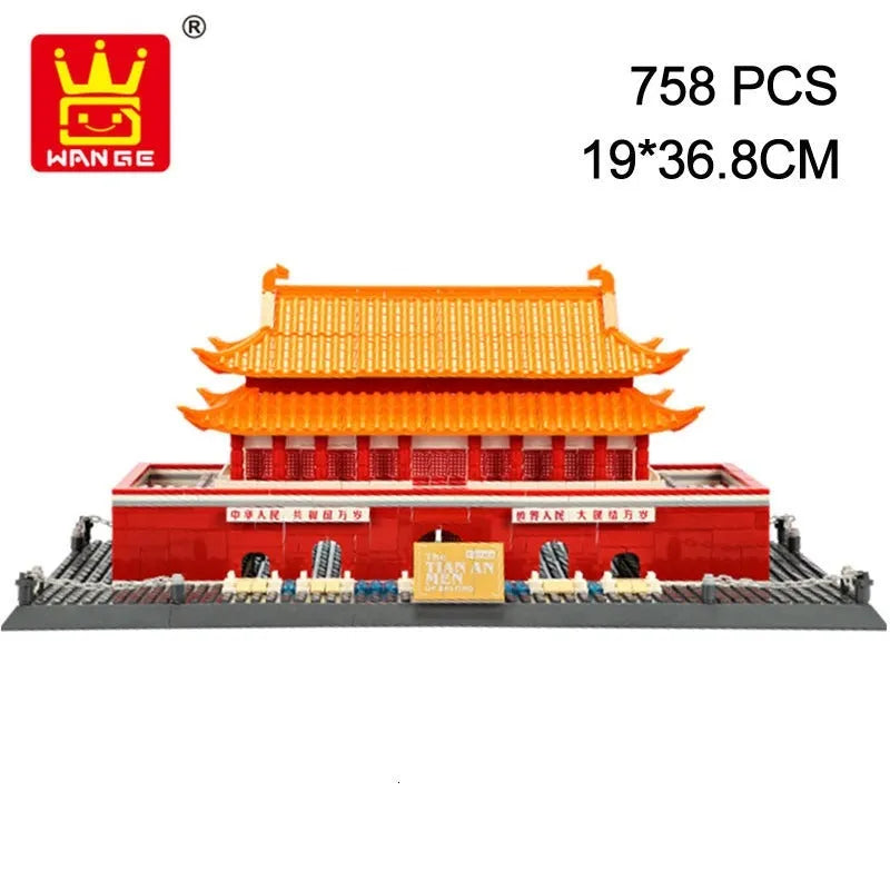 Building Blocks Architecture MOC TIANANMEN Of Beijing Bricks Toy 8016 - 4