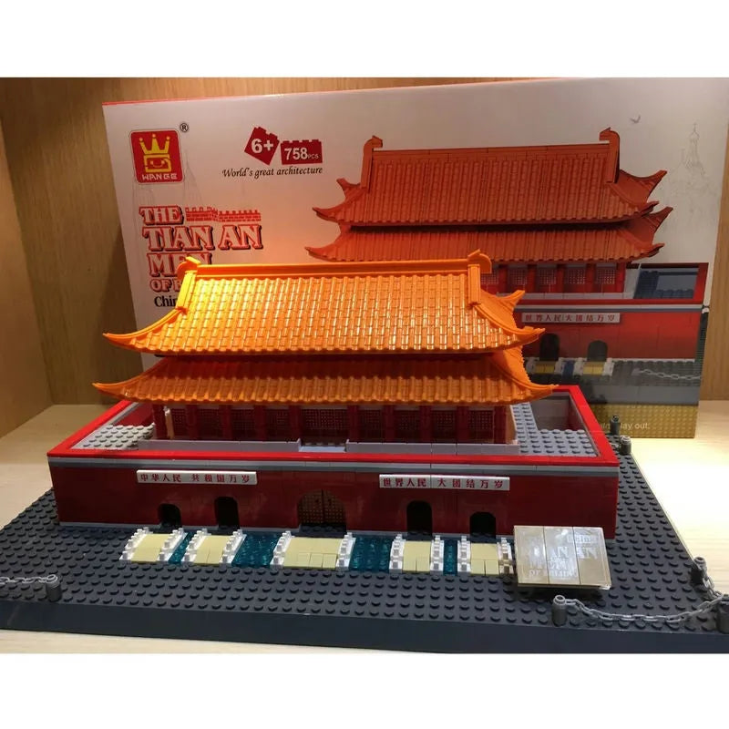 Building Blocks Architecture MOC TIANANMEN Of Beijing Bricks Toy 8016 - 5