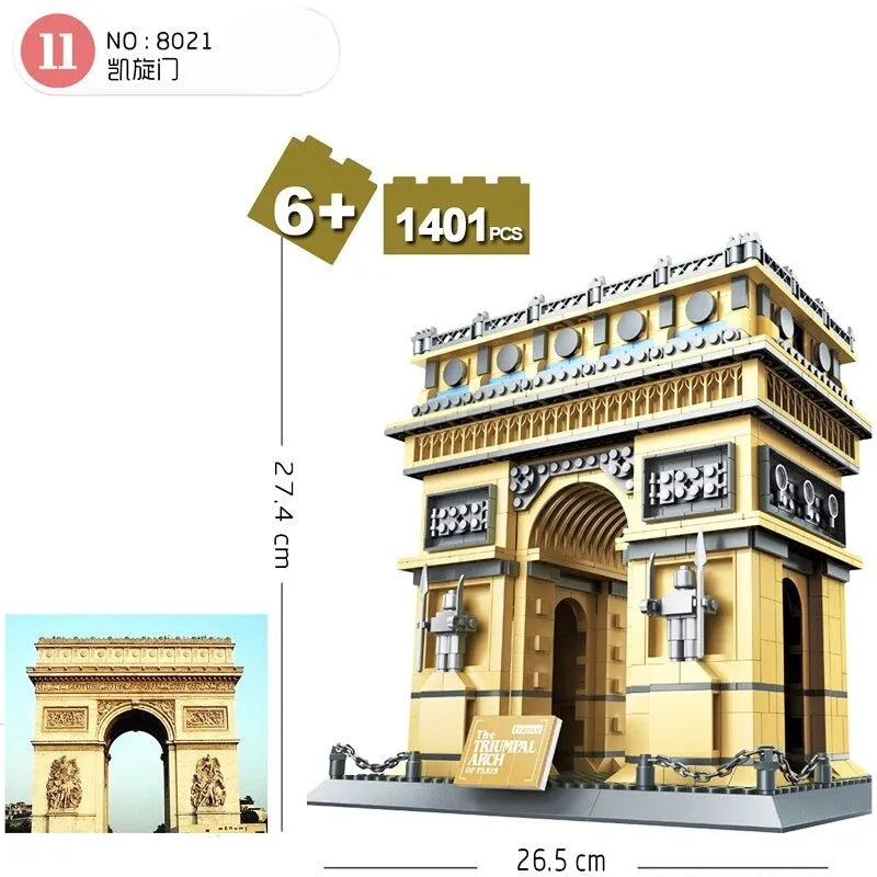 Building Blocks Architecture Paris ARC DE TRIOMPHE Bricks Toys Construction Set Toys - 5