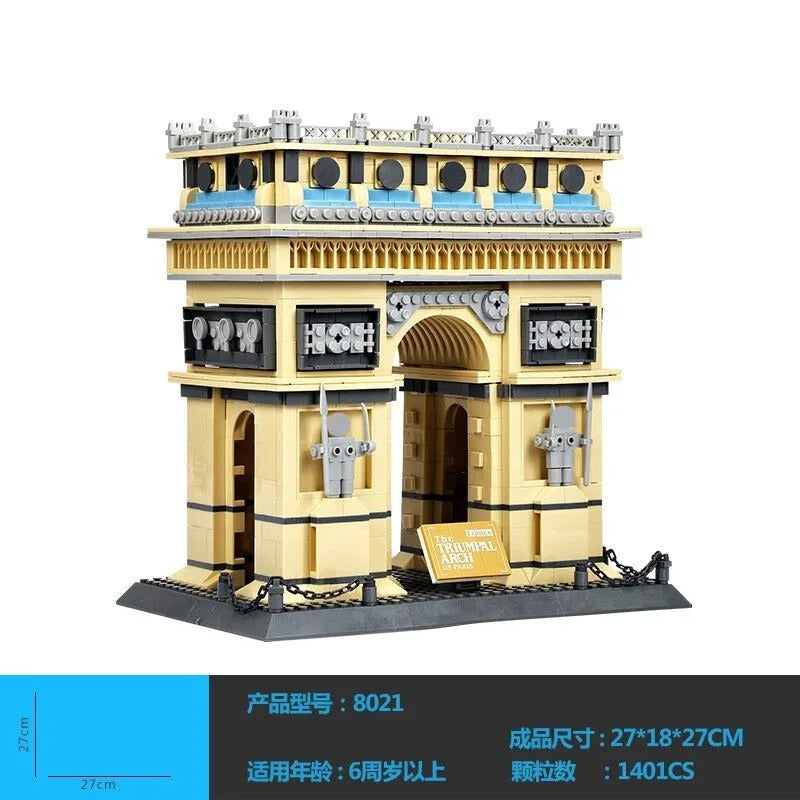 Building Blocks Architecture Paris ARC DE TRIOMPHE Bricks Toys - 4