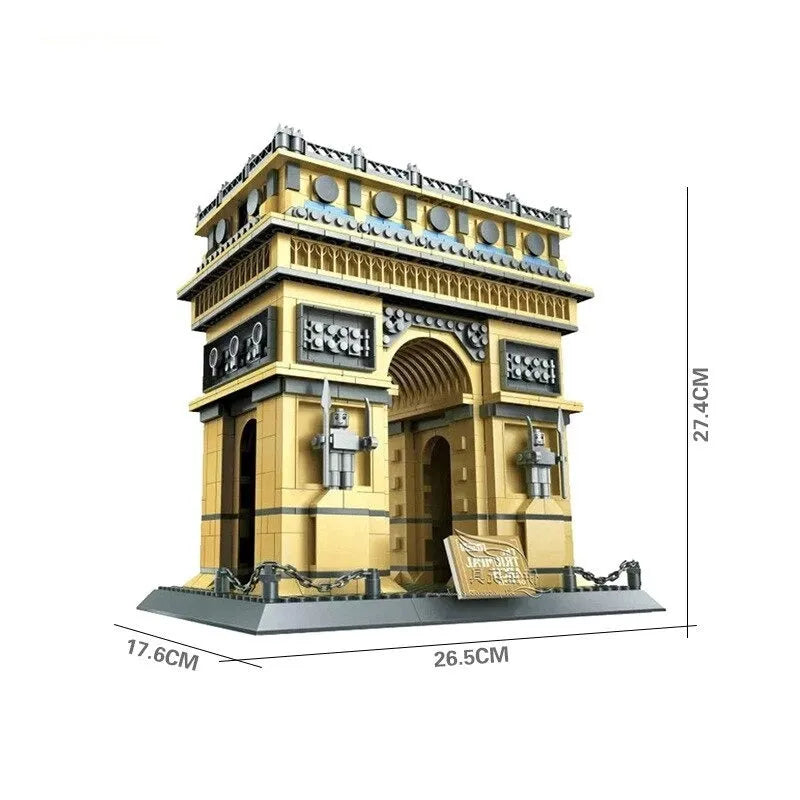 Building Blocks Architecture Paris ARC DE TRIOMPHE Bricks Toys - 3